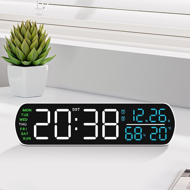 Digital Timer Countdown - LED Alarm Clock TEMP Humidity Date