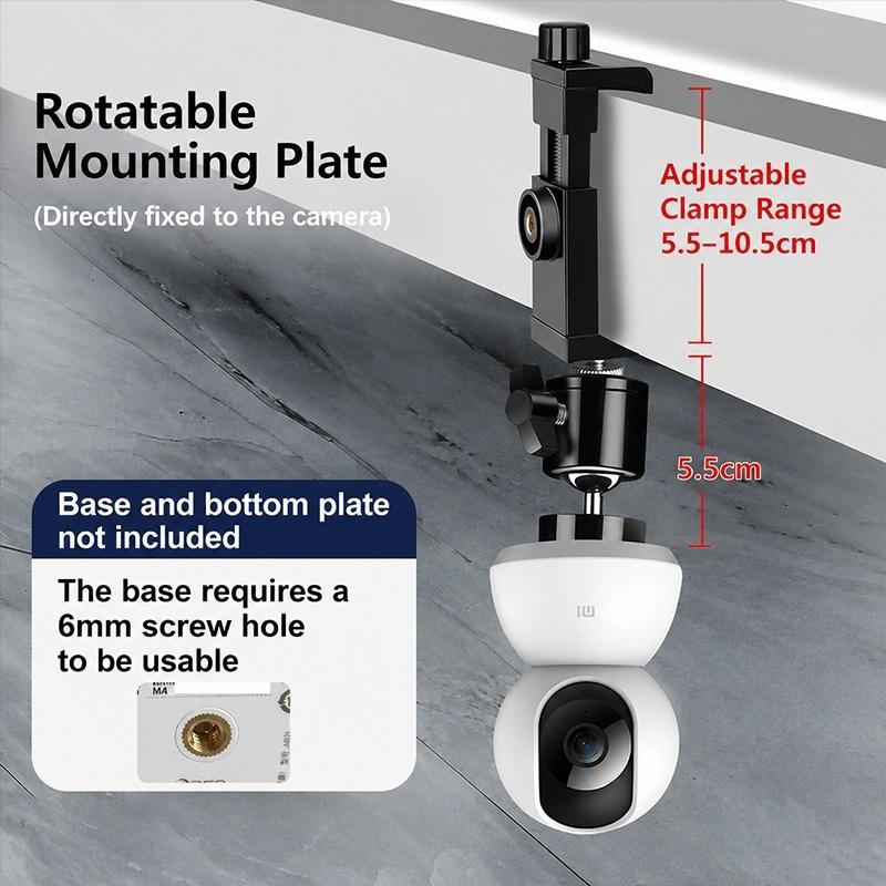 1Set 360° Rotation No Punching - Webcam Stand Clip 评论和价格