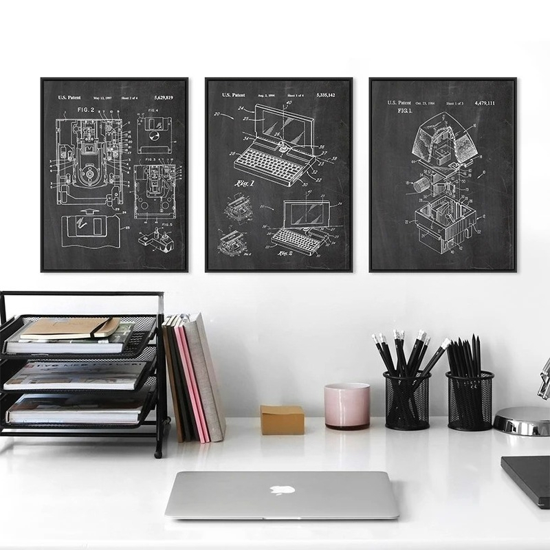 6Pcs Vintage Computer Patent W - Tech Office Wall 评论和价格