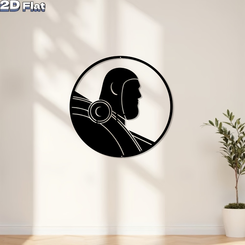 1pc Modern Robot Aluminum Plat - Tech Office Wall 评论和价格