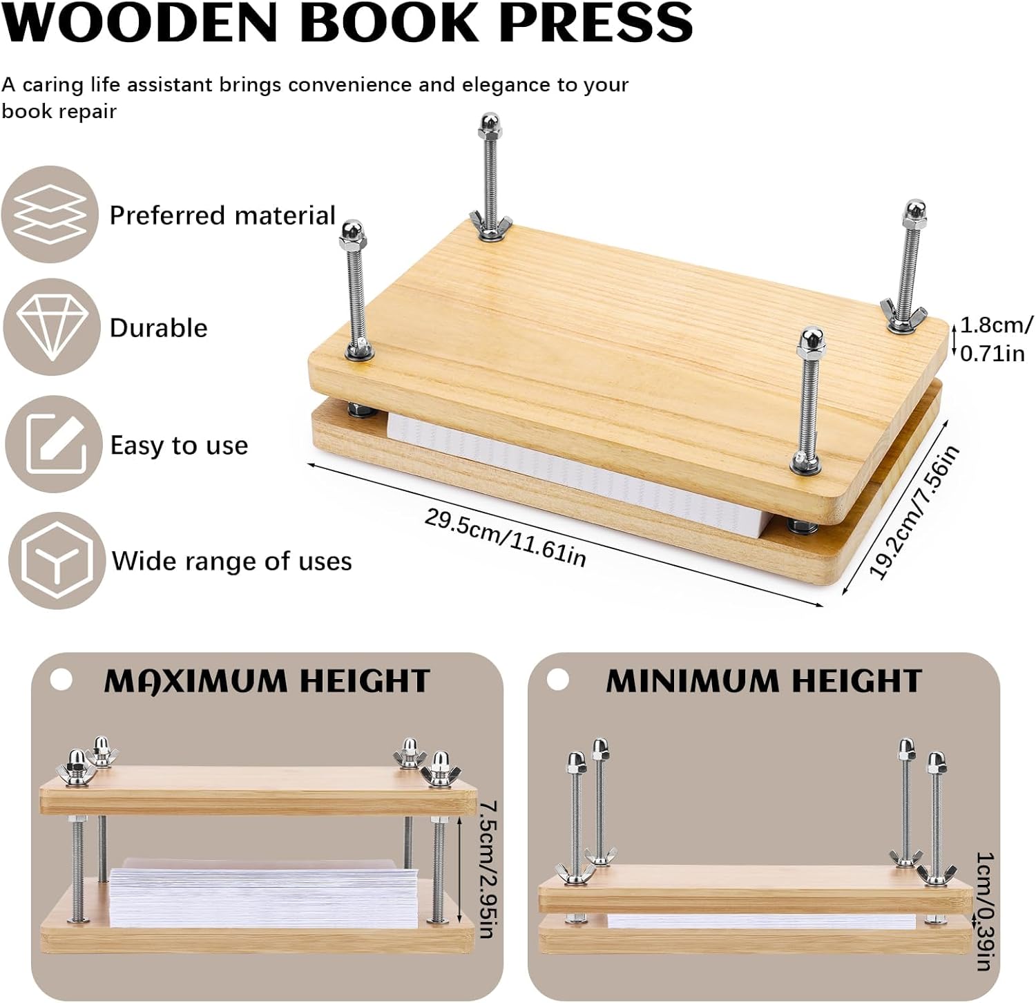 Wooden Book Press, Binding Too - Binding Machine Comb 评论和价格