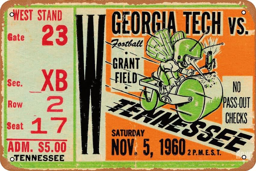 1960 GEORGIA TECH VS. TENNESSE - Tech Office Wall 评论和价格