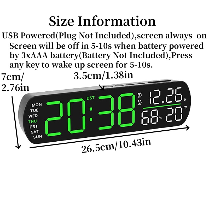LED Alarm Clock TEMP Humidity  - Digital Timer Countdown 评论和价格