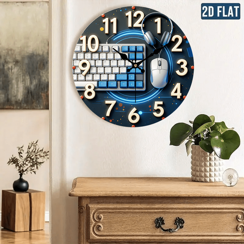 2D Flat, 1pc, Tech-Style Woode - Tech Office Wall 评论和价格