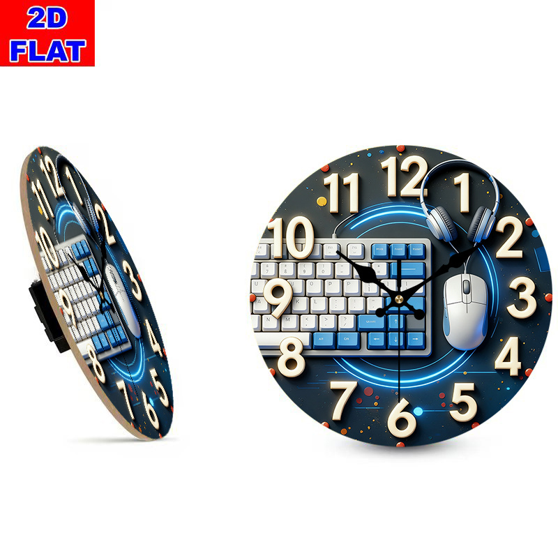 2D Flat, 1pc, Tech-Style Woode - Tech Office Wall 评论和价格