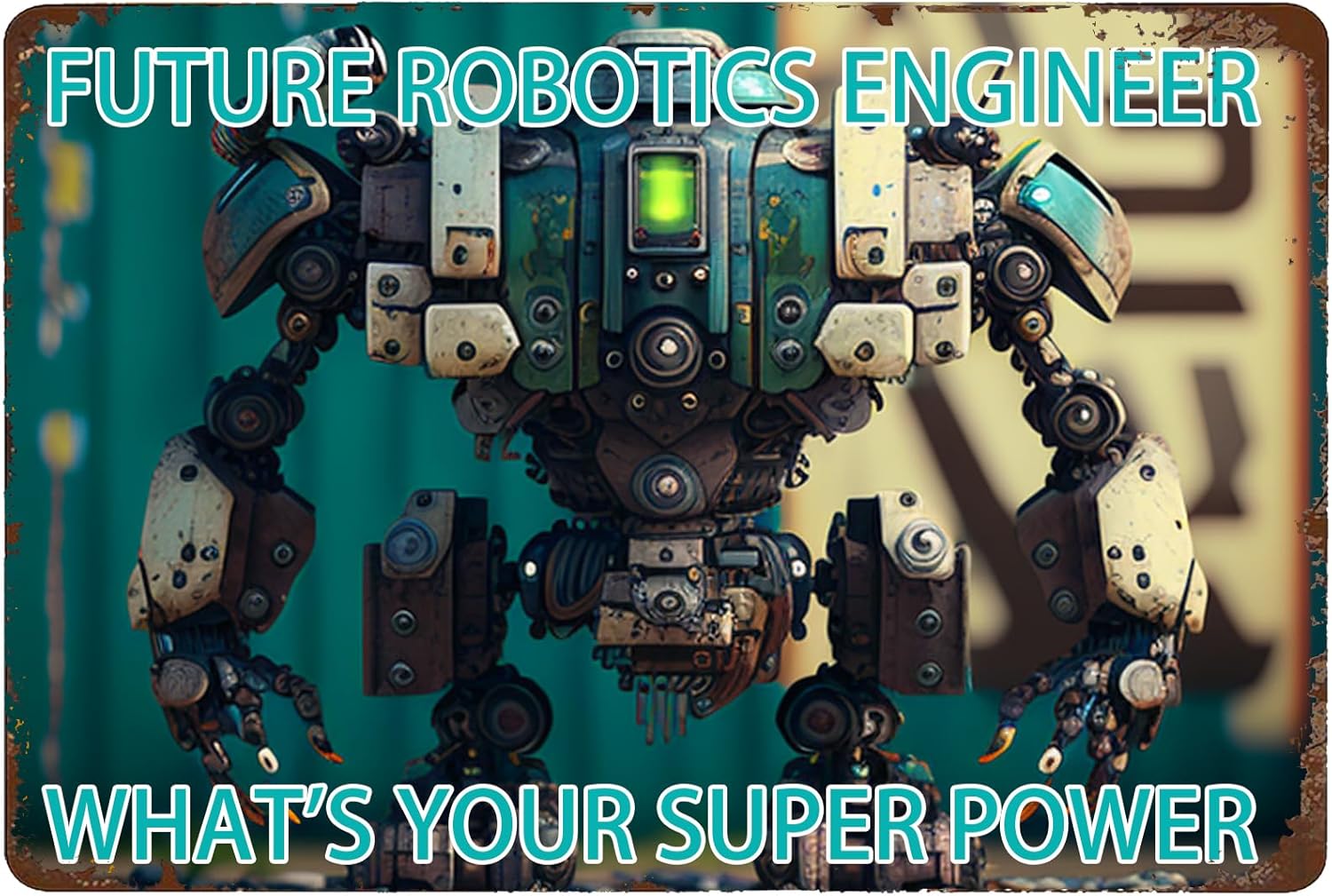 Robotics Engineer Metal Sign   - Tech Office Wall 评论和价格