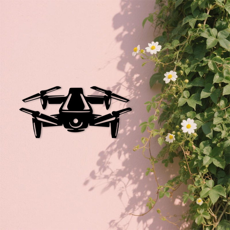 2D Flat Drone Silhouette Metal - Tech Office Wall 评论和价格