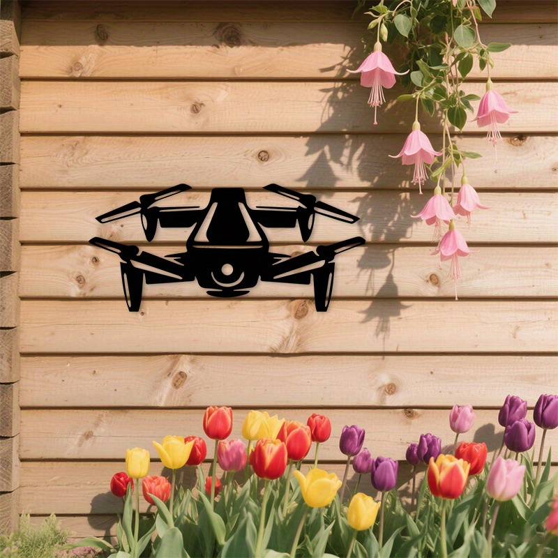 2D Flat Drone Silhouette Metal - Tech Office Wall 评论和价格